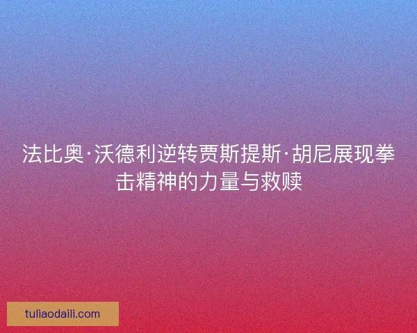 法比奥·沃德利逆转贾斯提斯·胡尼展现拳击精神的力量与救赎