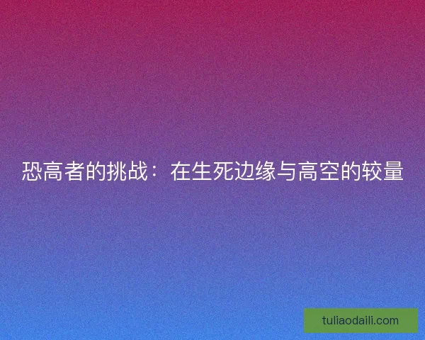恐高者的挑战：在生死边缘与高空的较量